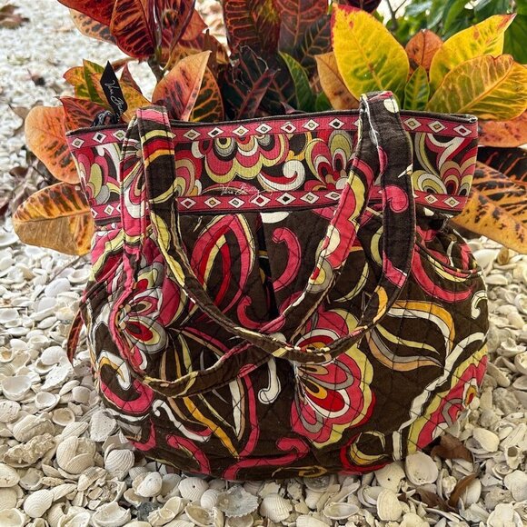Retired Vera Bradley Puccini Morgan Handbag Tote - Picture 1 of 7